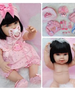 Boneca Bebê Reborn 100% Silicone Bolsa + 28 Itens
