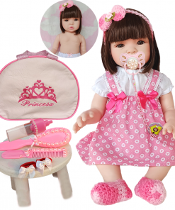 Bebe Reborn Silicone Pode Dar Banho Bolsa Chupeta - 20 ITENS